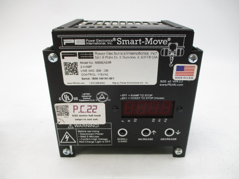 POWER ELECTRONICS INTERNATIONAL MSM2A23R 208-230VAC 2.4A NSMP