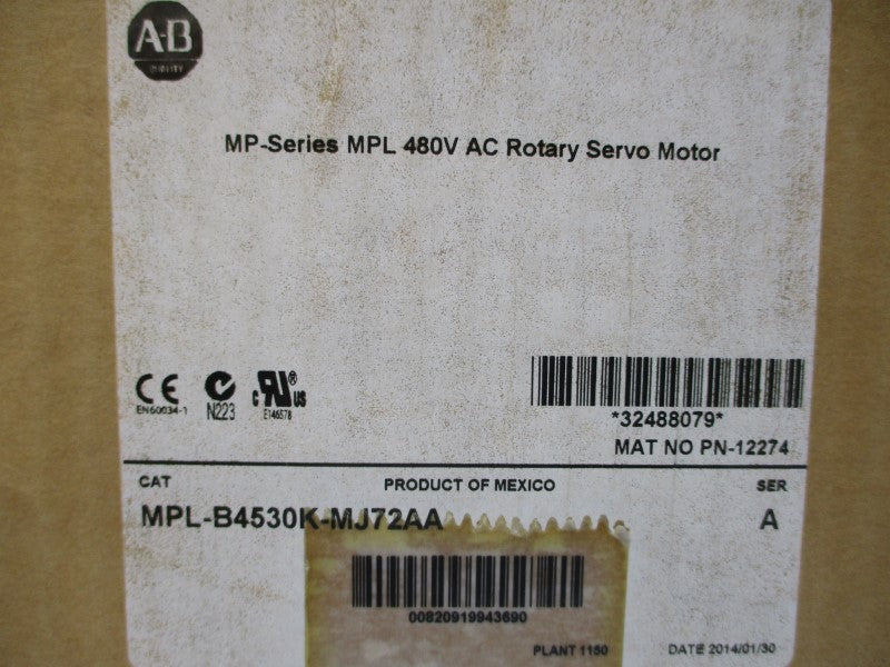 ALLEN BRADLEY MPL-B4530K-MJ72AA SER. A 460VAC 11.0A NSMP
