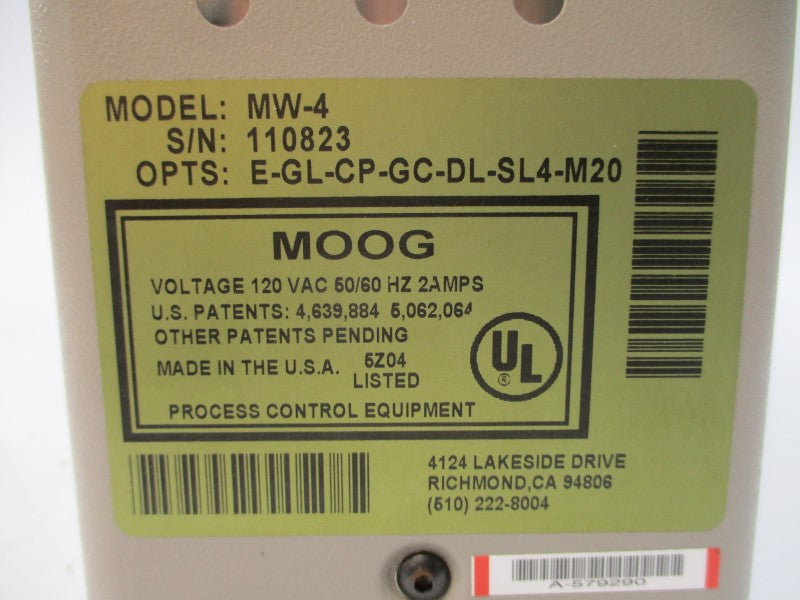 BERKLEY PROCESS CONTROL MW-4 E-GL-CP-GC-DL-SL4-M20 120VAC 2A UNMP
