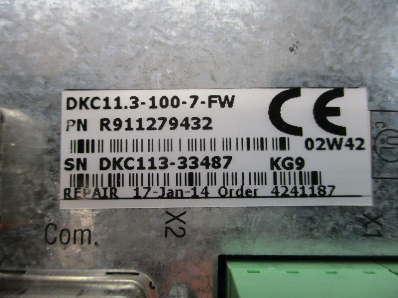 REXROTH DKC11.3-100-7-FW R911279432 REMAN