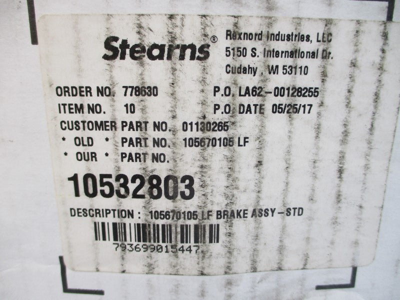 STEARNS 105670105LF 10532803 380/460V .9/.08A NSMP