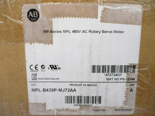ALLEN BRADLEY MPL-B430P-MJ72AA SER. A 460VAC 9.2A NSMP