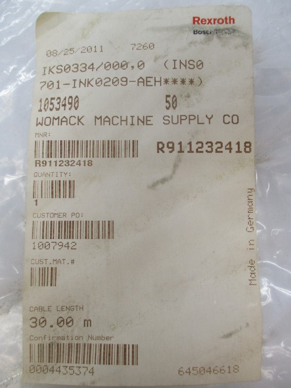 REXROTH IKS0334/000,0 1053490/50 R911232418 NSMP