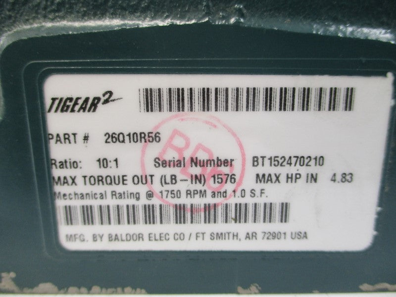 BALDOR ELECTRIC 26Q10R56 NSNP