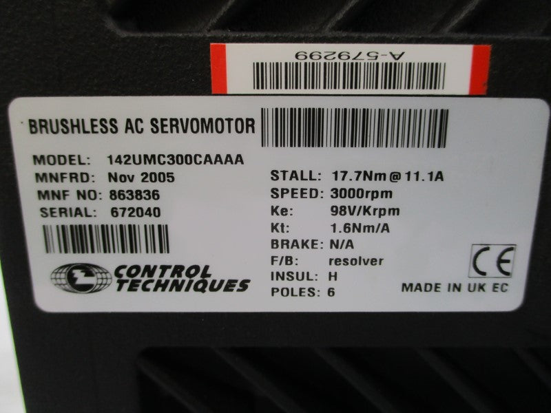CONTROL TECHNIQUES 142UMC300CAAAA 11.1A NSNP