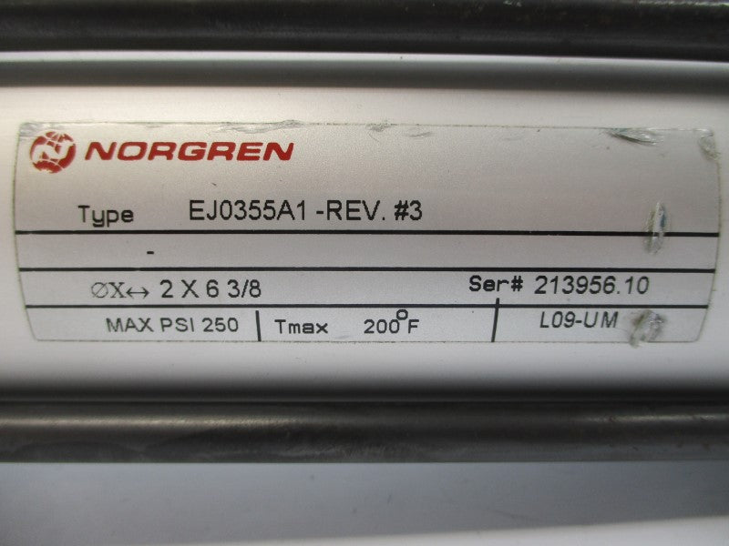NORGREN EJ0355A1-2X63/8 250PSI REV. #3 NSNP