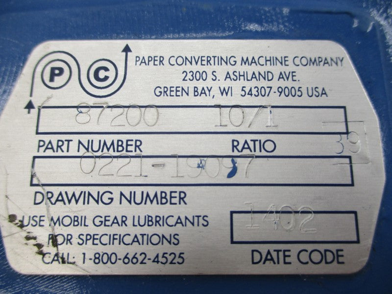 PAPER CONVERTING MACHINE 87200 0221-19097 NSNP