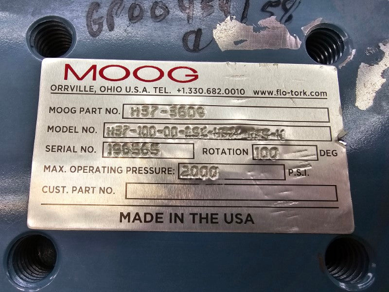 MOOG H37-3609 2000PSI NSNP