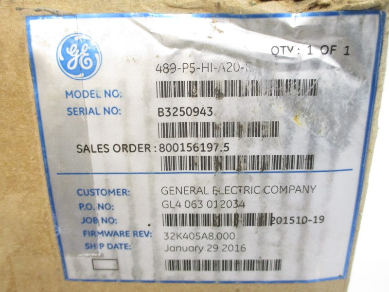 GENERAL ELECTRIC 489-P5-HI-A20-E NSMP