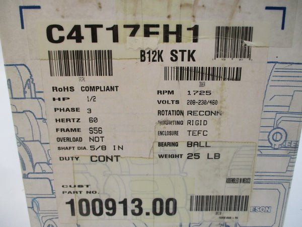 LEESON 100913.00 C4T17FH1D 208-230/460V 1.9-2/1A NSMP