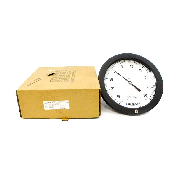 ASHCROFT 85-1377-SS-02B-30IMV&30# 30INHGVAC/30PSI 8-1/2" NSMP