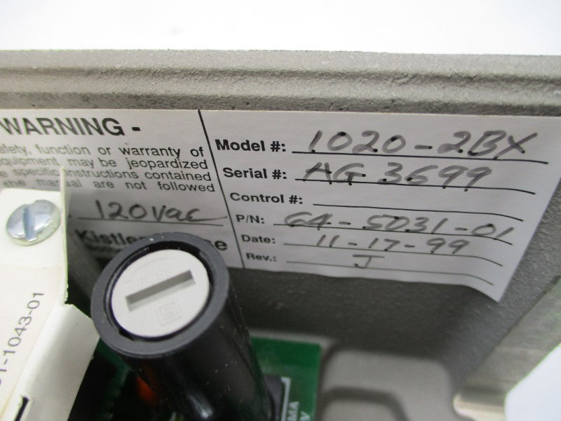 KISTLER MORSE 64-5031-01 1020-2BX 120VAC REV. J NSNP