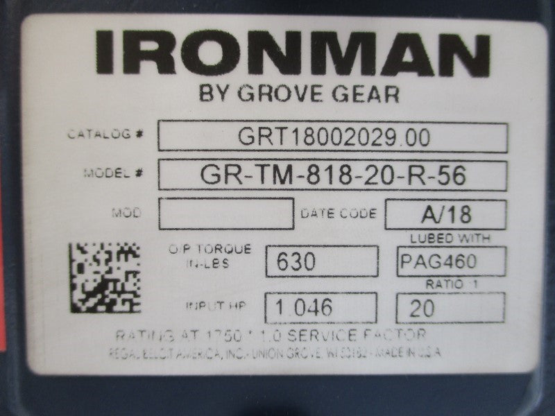 IRONMAN GRT18002029.00 GR-TM-818-20-R-56 NSNP
