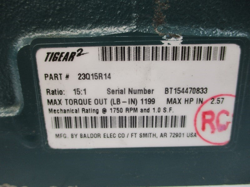 BALDOR ELECTRIC 23Q15R14 NSNP