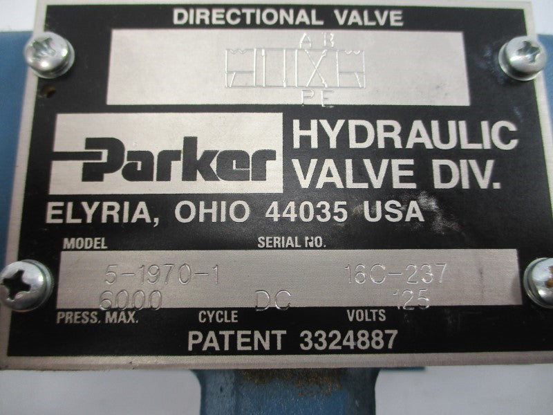 PARKER 5-1970-1 125VDC 6000PSI NSNP