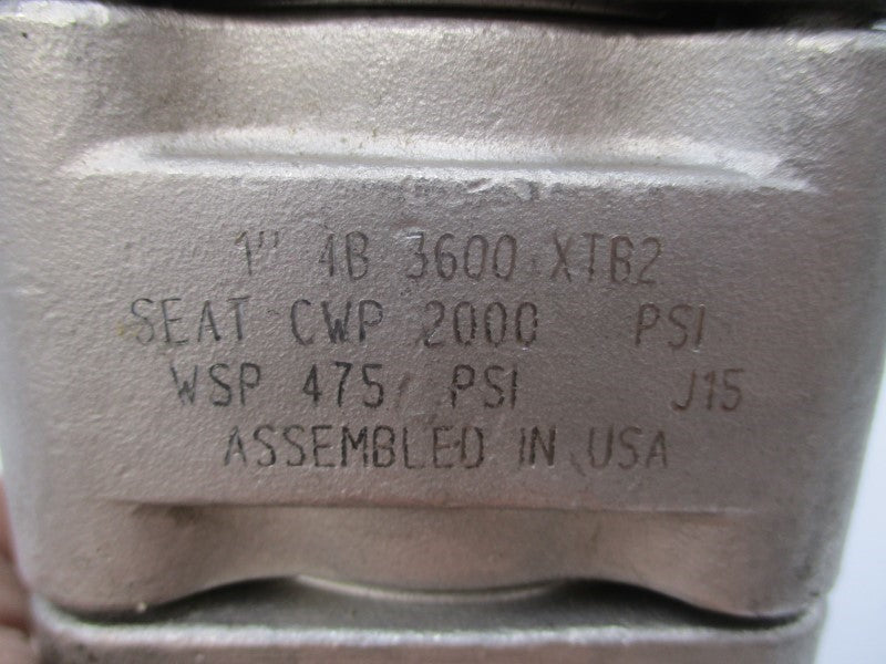 JAMESBURY 4B3600XTB2 120VAC 0.30A 2000PSI 1" NSNP
