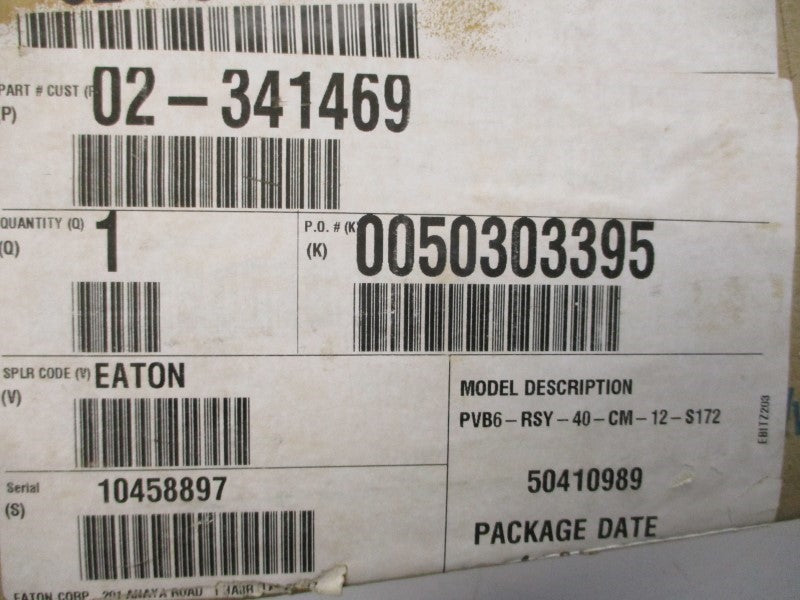 EATON 02-341469 PVB6-RSY-40-CM-12-S172 NSMP