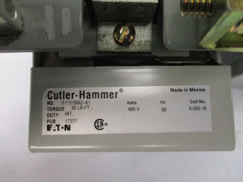 CUTLER HAMMER 511H992-41 SER. A 480V NSMP