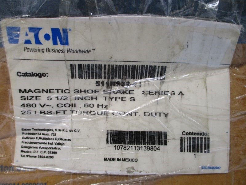 CUTLER HAMMER 511H992-41 SER. A 480V NSMP
