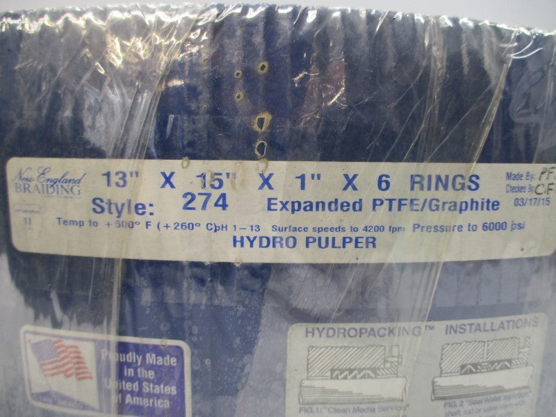 NEW ENGLAND BRAIDING 274 13"X15"X1" 6000PSI (PKG OF 6) NSMP