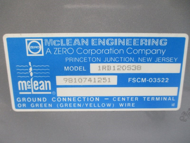 MCLEAN 1RB120S38 9810741251 NSNP