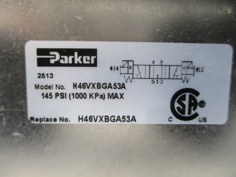 PARKER H46VXBGA53A 2513 110/120V 145PSI NSNP