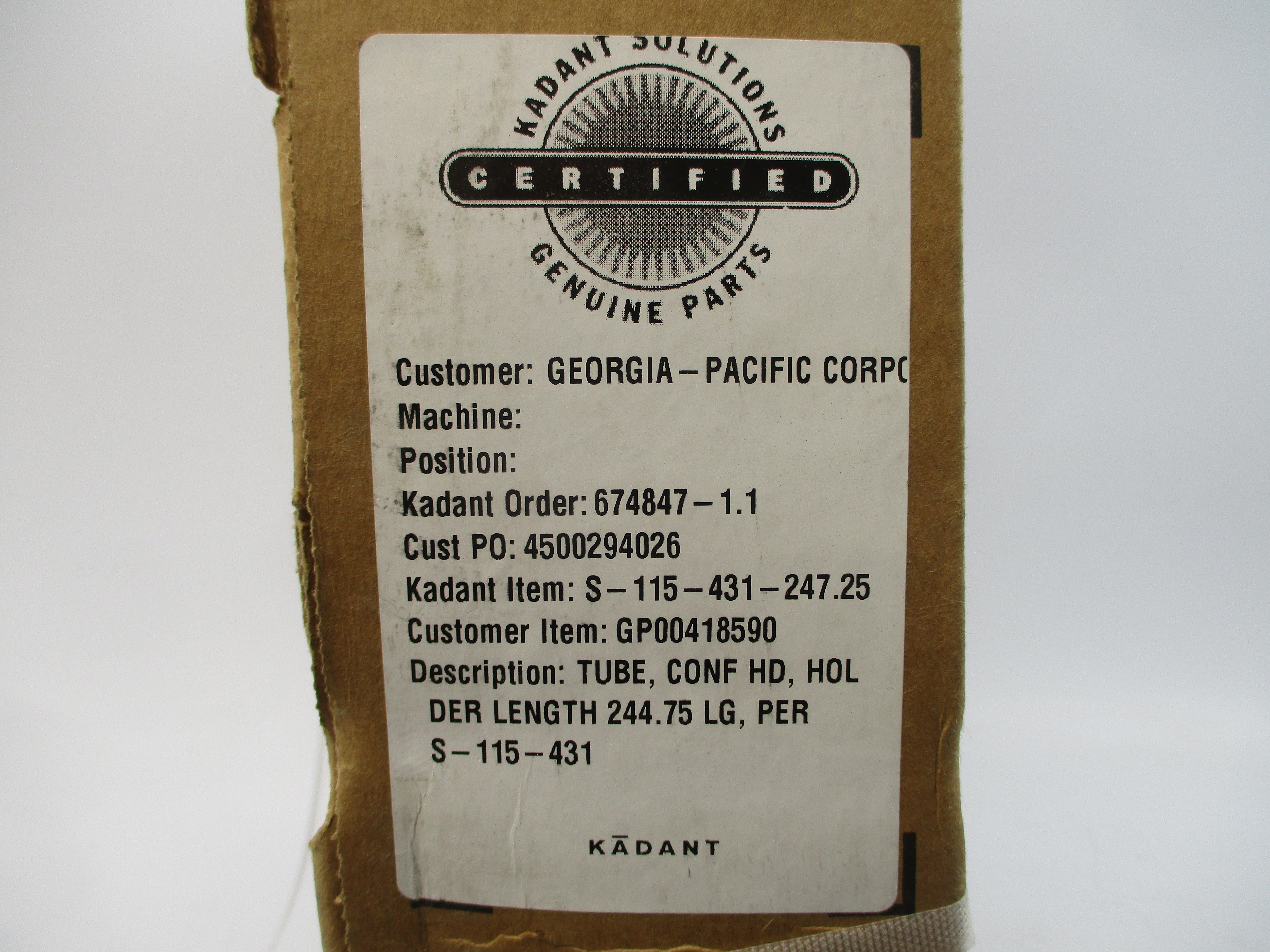 KADANT S-115-431-247.25 NSFS