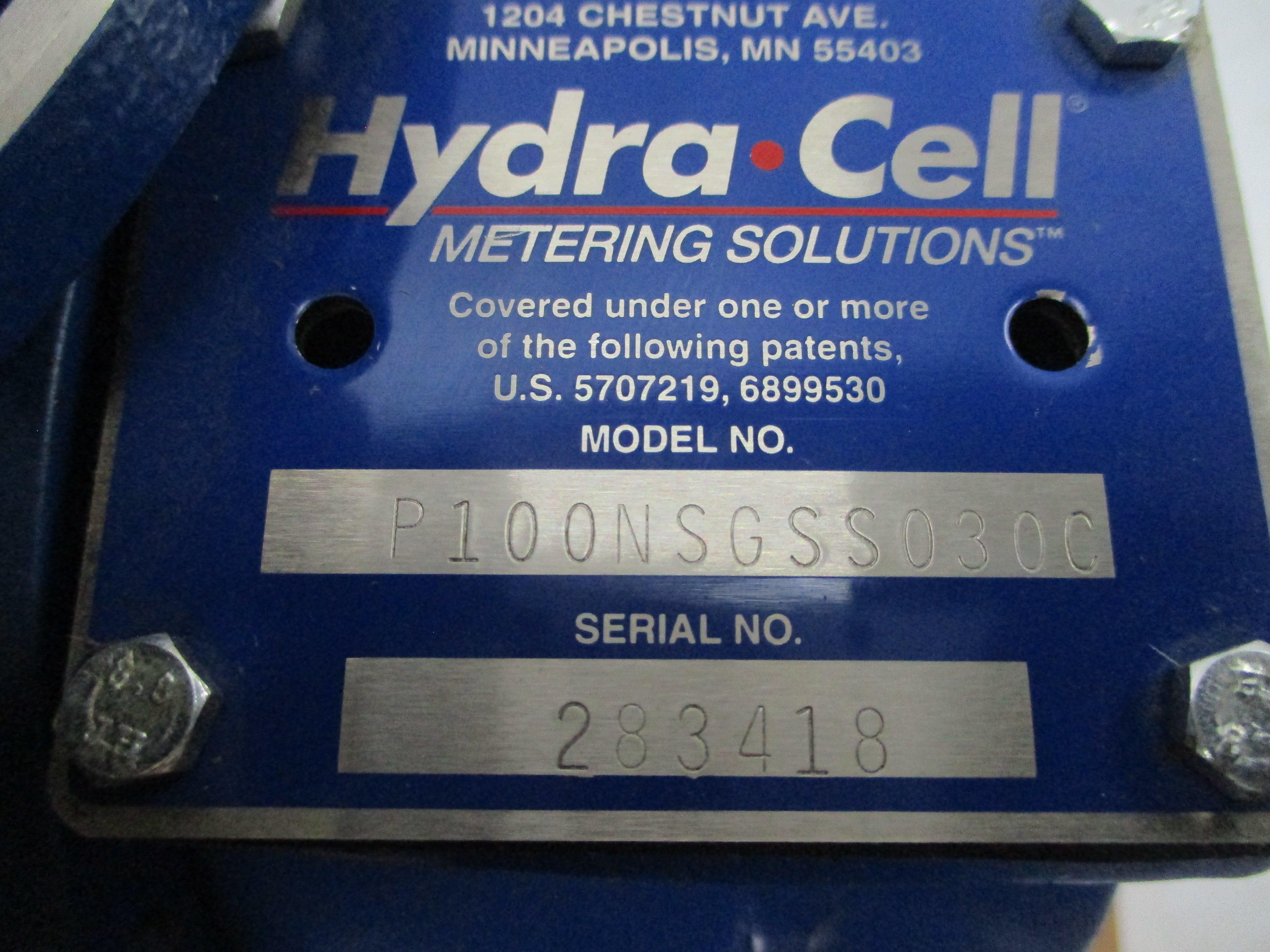 WANNER HYDRA-CELL P100NSGSS030C NSMP