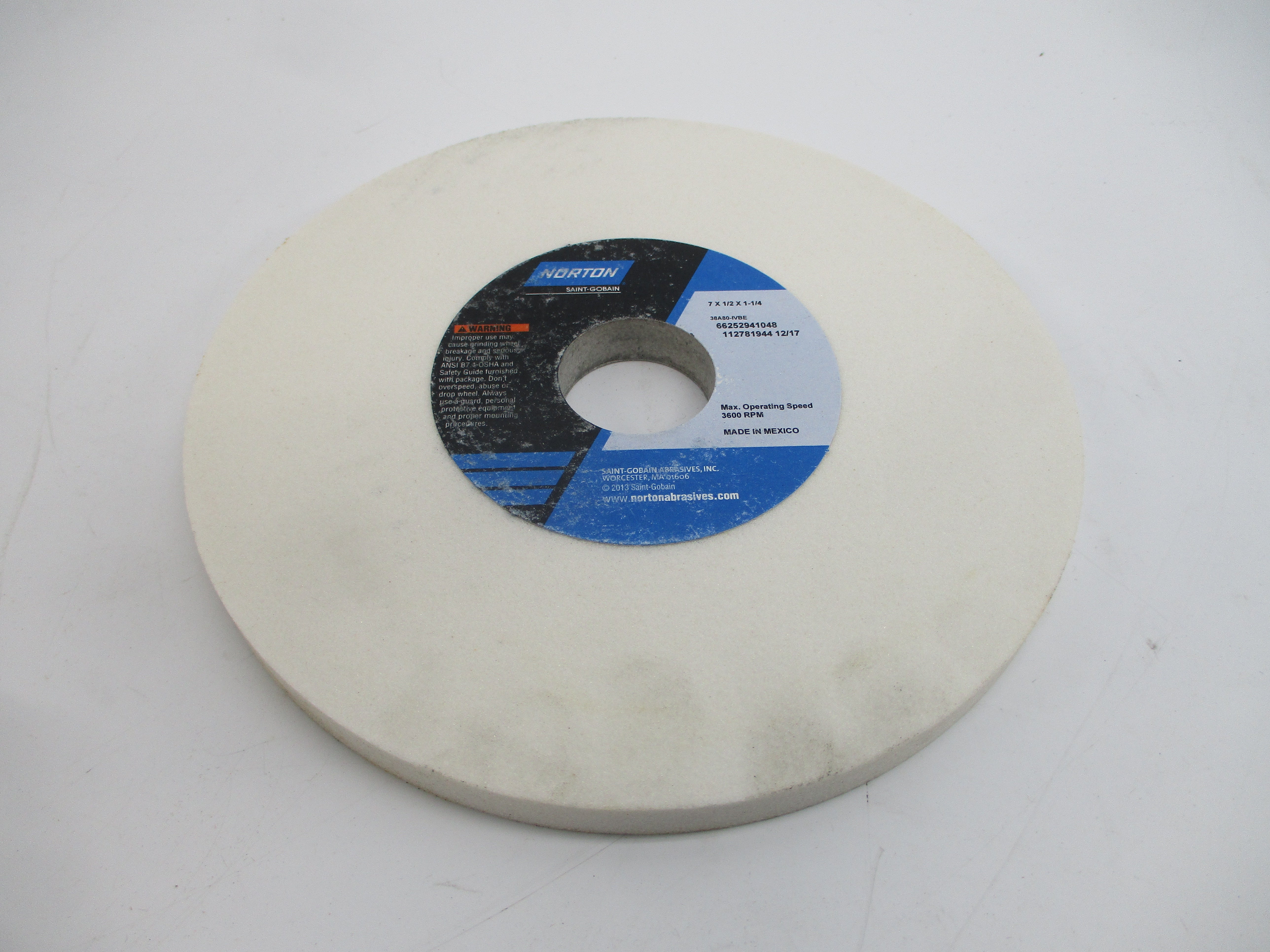 NORTON 38A80-IVBE 66252941048 7X1/2X1-1/4 (PKG OF 10) NSMP