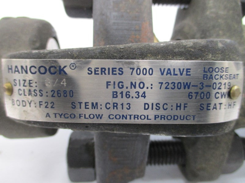 HANCOCK 7230W-3-0219 3/4" UNMP