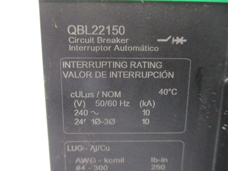 SCHNEIDER ELECTRIC QBL22150 SER. 2 240V 150A NSNP