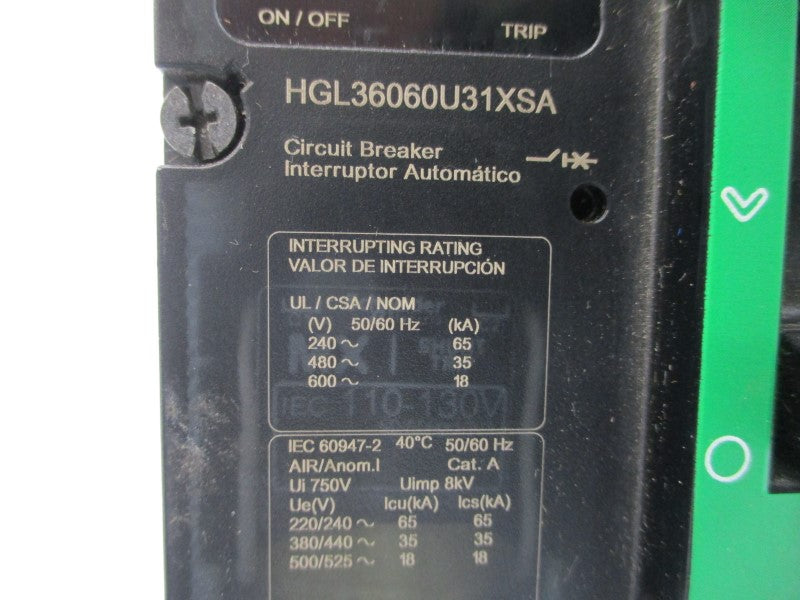 SCHNEIDER ELECTRIC HGL36060U31XSA SER. 1 600V 60A NSNP