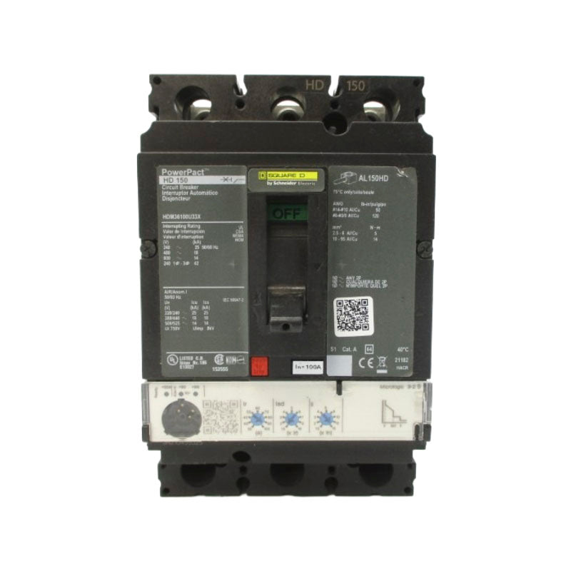 SQUARE D HDM36100U33X SER. 1 600V 100A NSNP