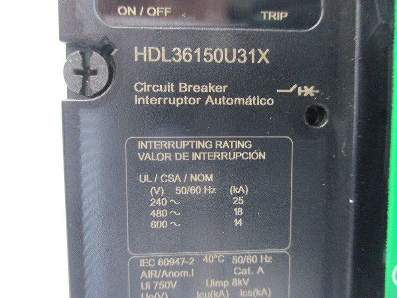 SCHNEIDER ELECTRIC HDL36150U31X SER. 1 600V 150A NSNP