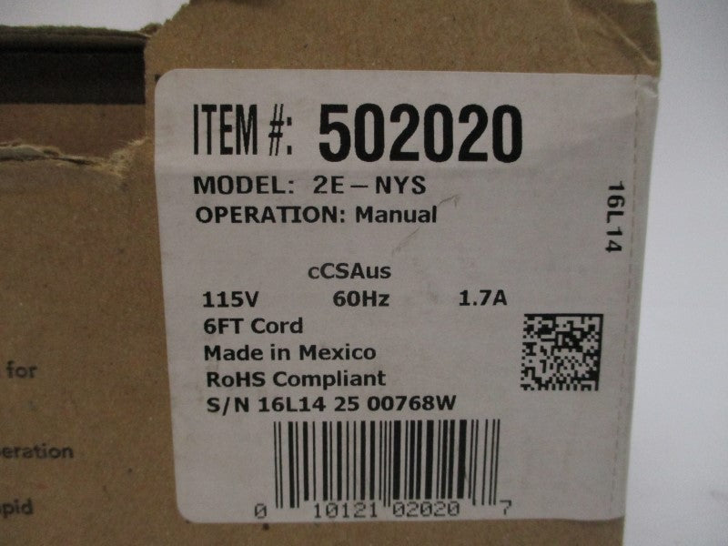 LITTLE GIANT PUMP 502020 2E-NYS 115V 1.7A NSMP