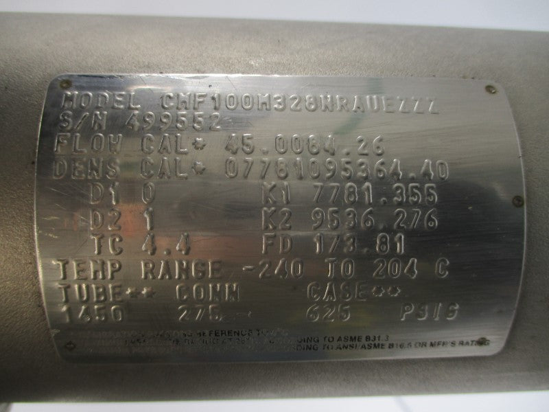 MICRO MOTION CMF100M328NRAUEZZZ 275-625PSI UNMP