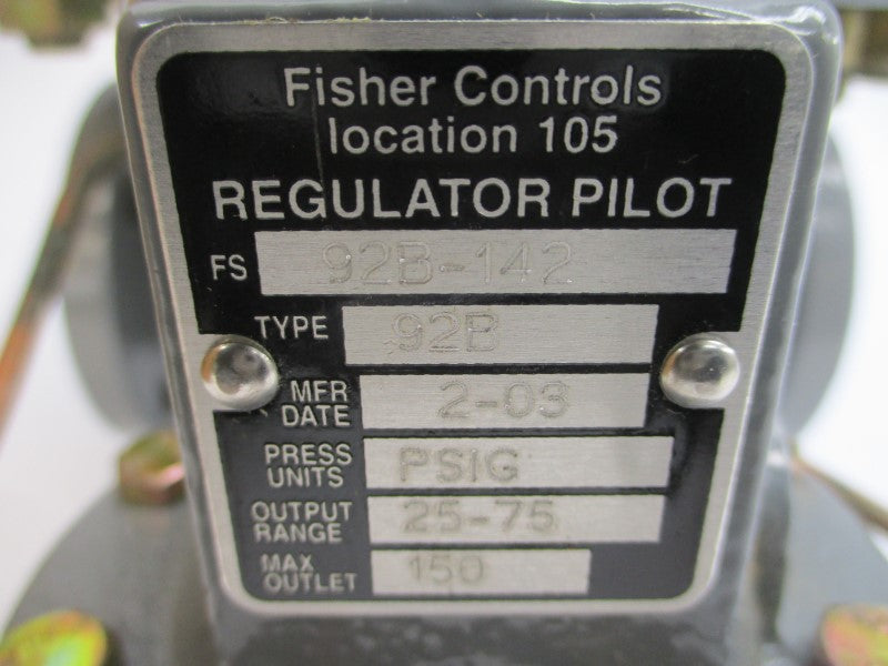 FISHER 92B-142 92B 125PSI 1-1/2" NSMP