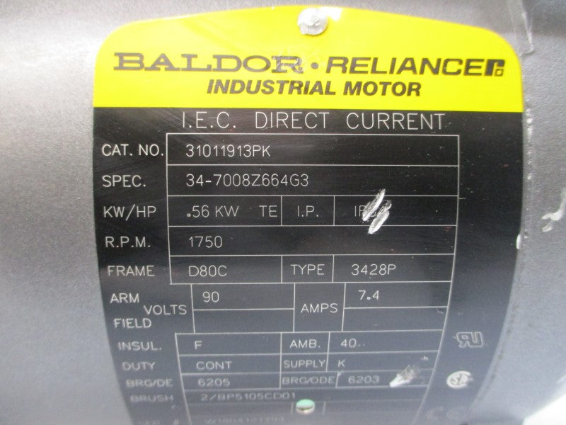 BALDOR 31011913PK 34-7008Z664G3 90V 7.4A NSNP