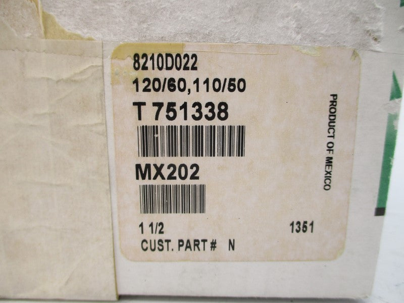 ASCO 8210D022 110/120V 5-125PSI 1-1/2" NSMP