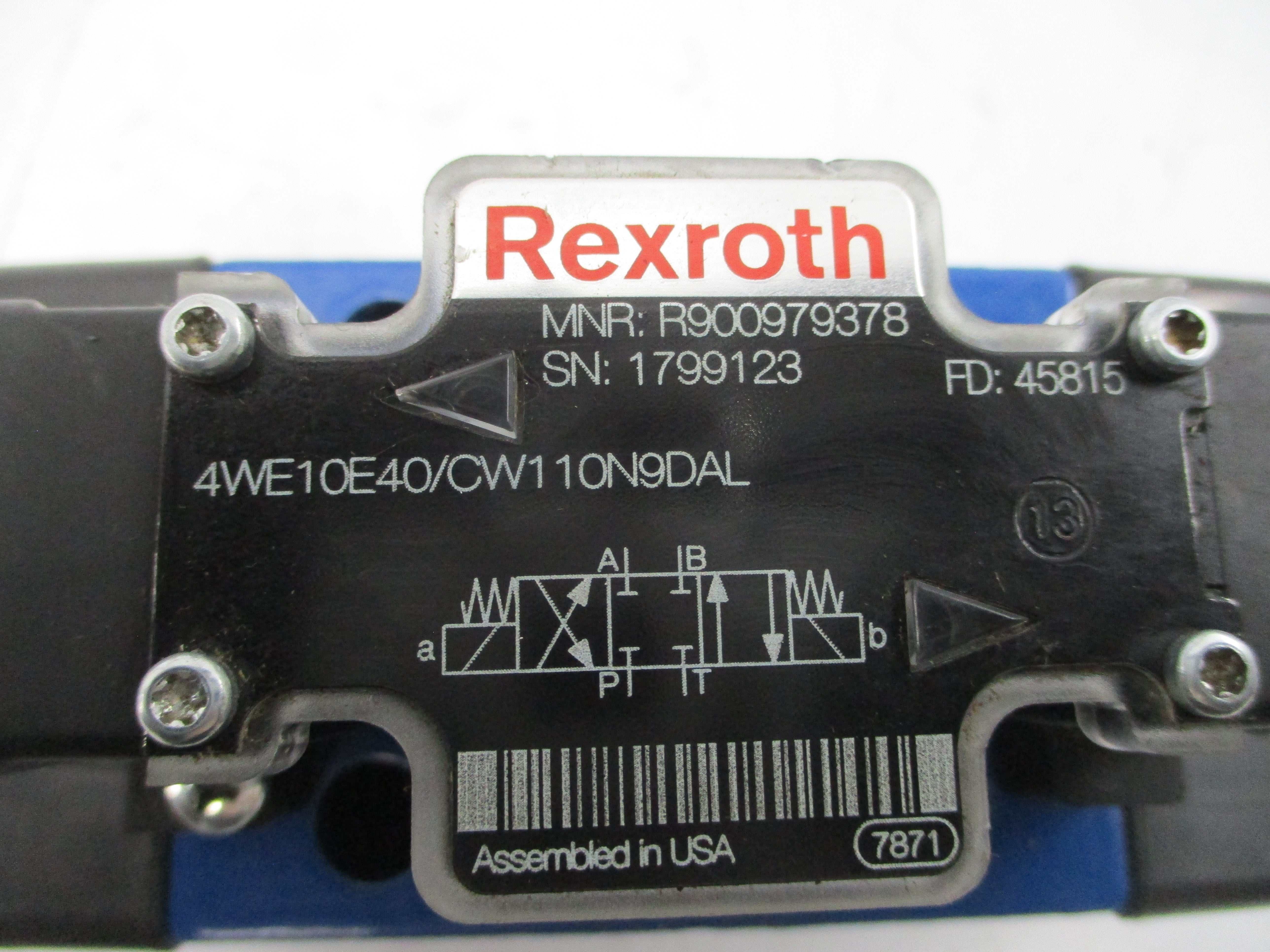 REXROTH R900979378 4WE10E40/CW110N9DAL 110/120V NSNP
