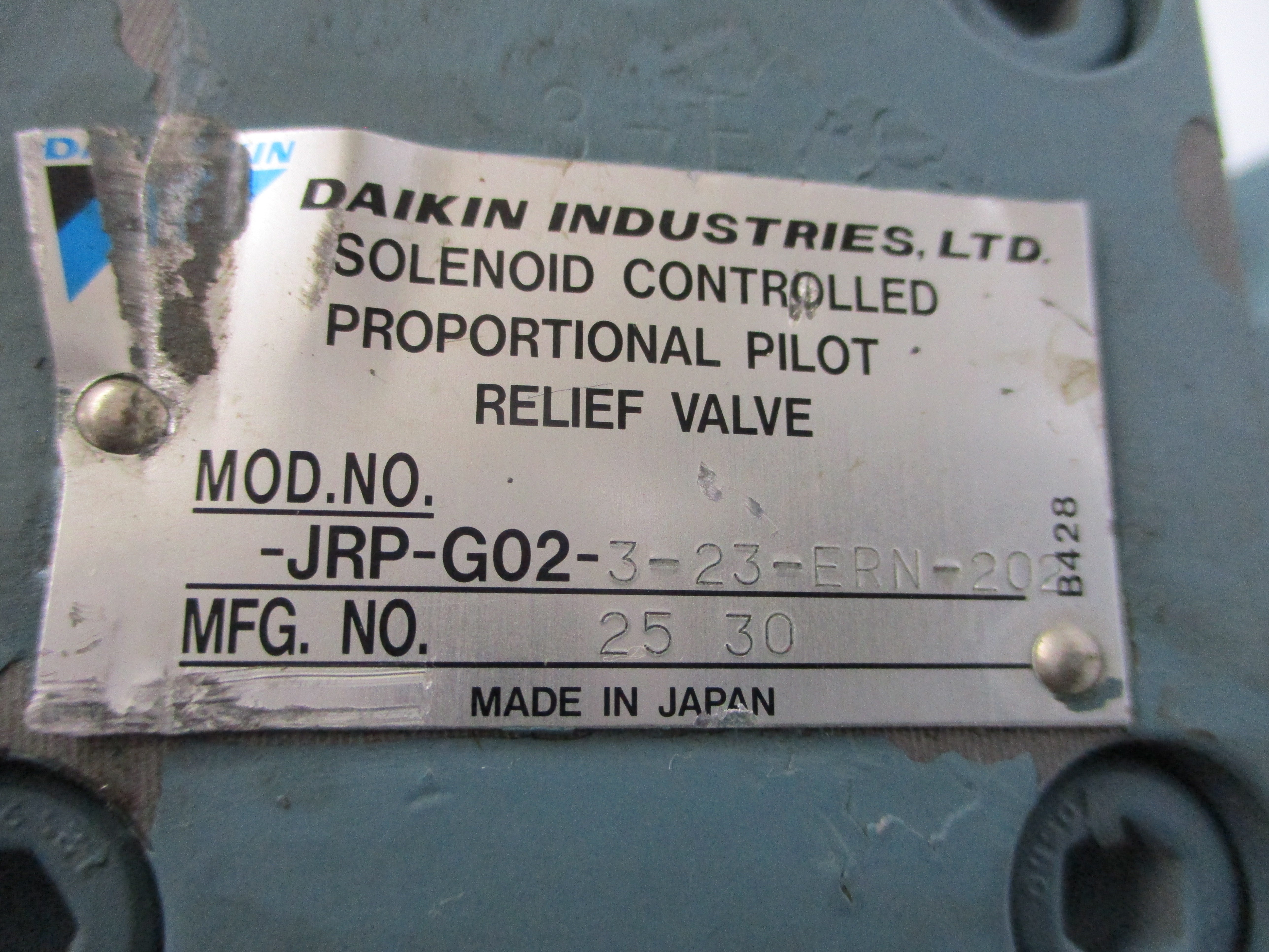 DAIKIN INDUSTRIES V25SAJS-CRX-30S23 JRP-G02-3-23-ERN-202 NSNP