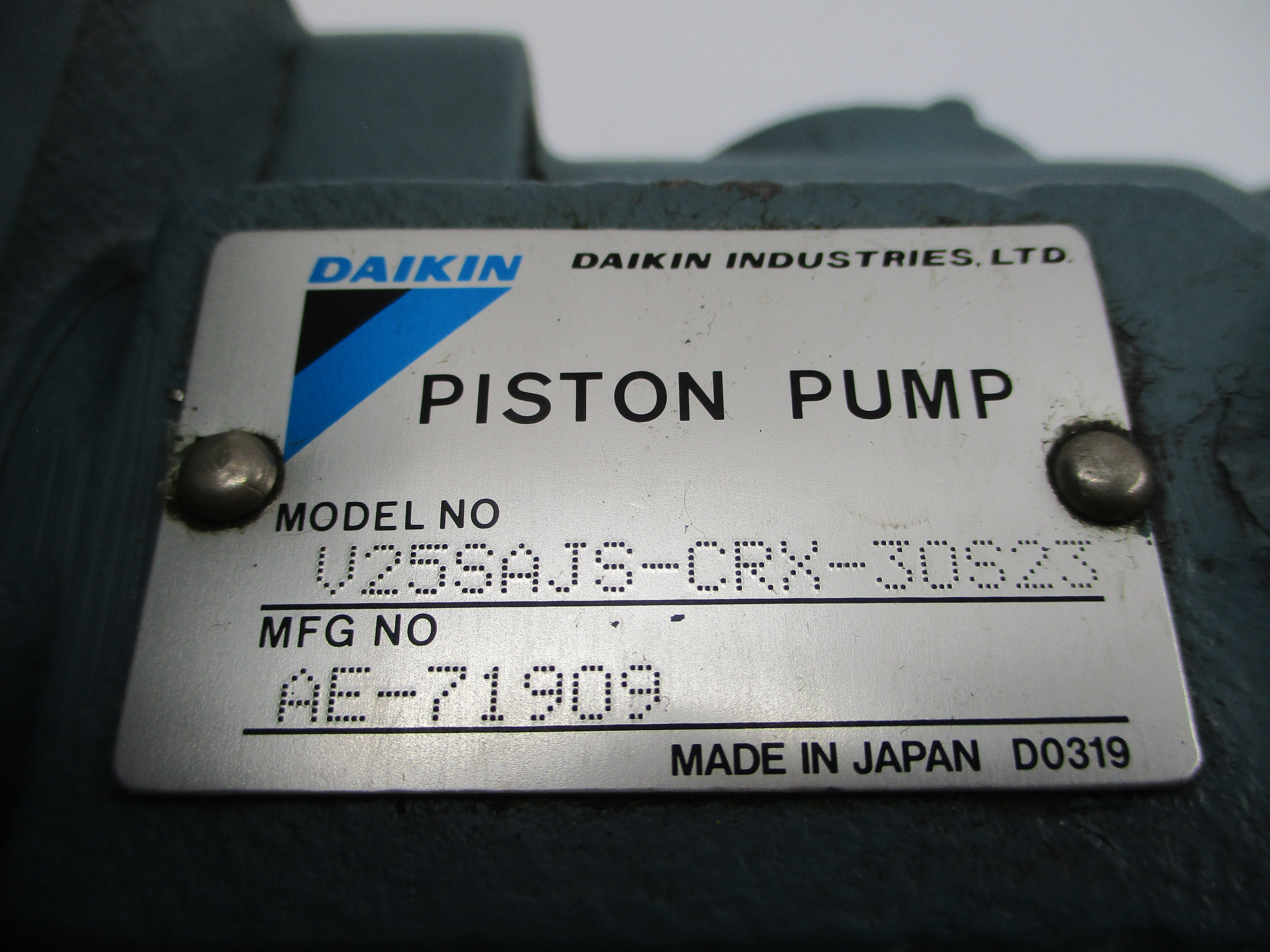 DAIKIN INDUSTRIES V25SAJS-CRX-30S23 JRP-G02-3-23-ERN-202 NSNP