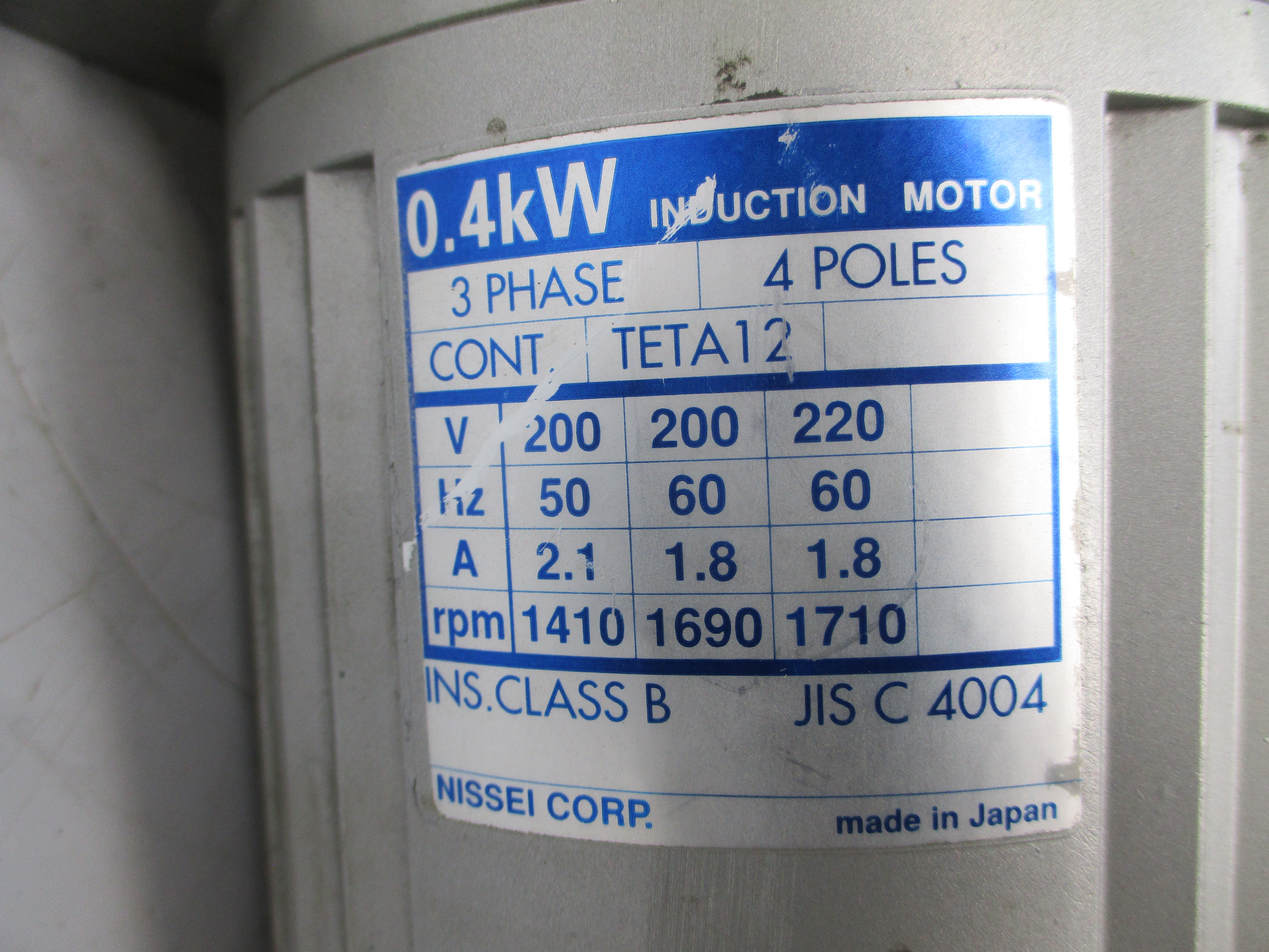 GTR NISSEI FSM-35-160-T040A 200/220V 2.1/1.8A UNMP