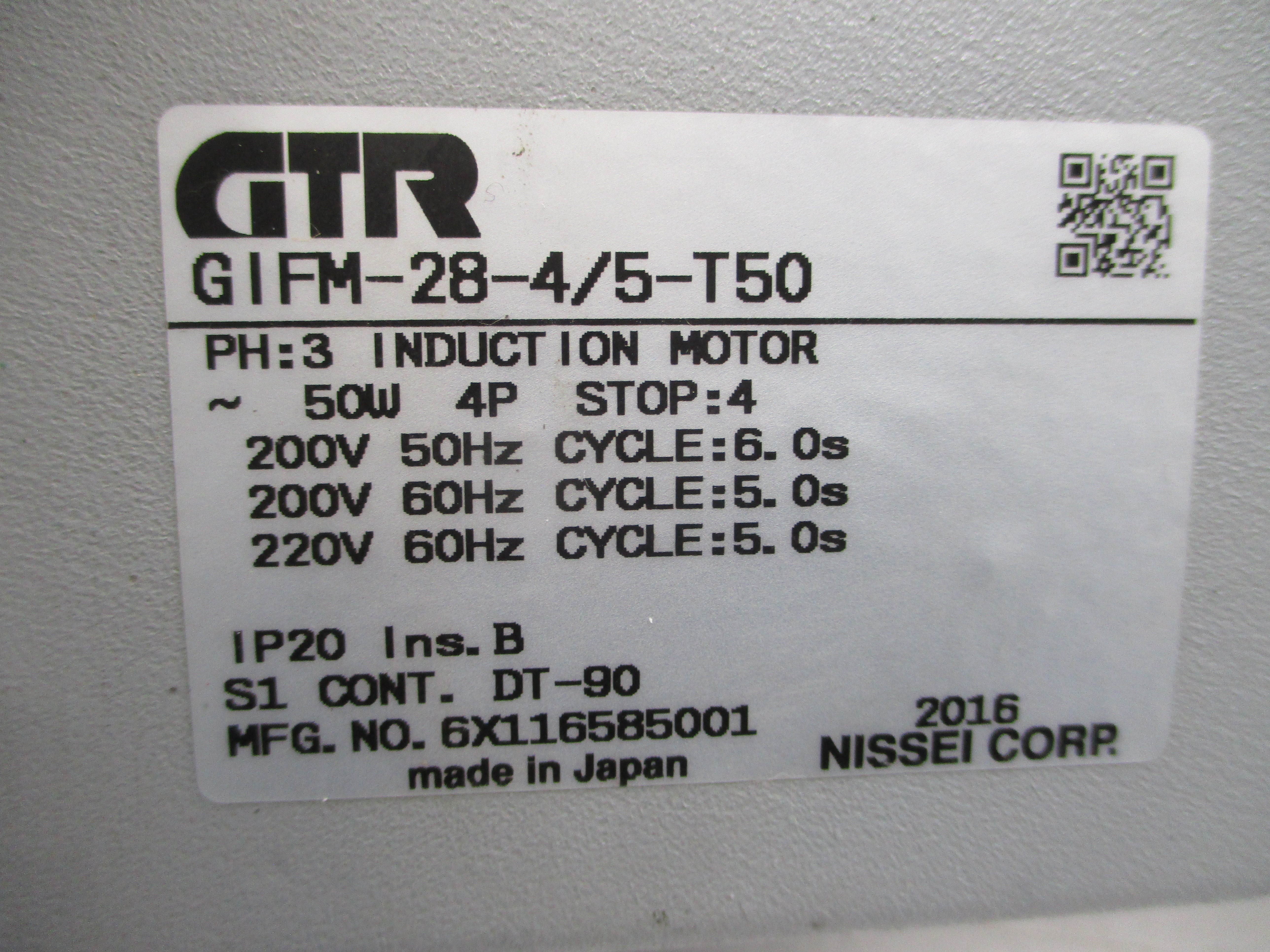 GTR NISSEI GIFM-28-4/5-T50 200/220V NSNP