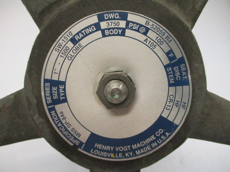HENRY VOGT MSSSP-84A SW-1510 A105 3750PSI 1" NSNP