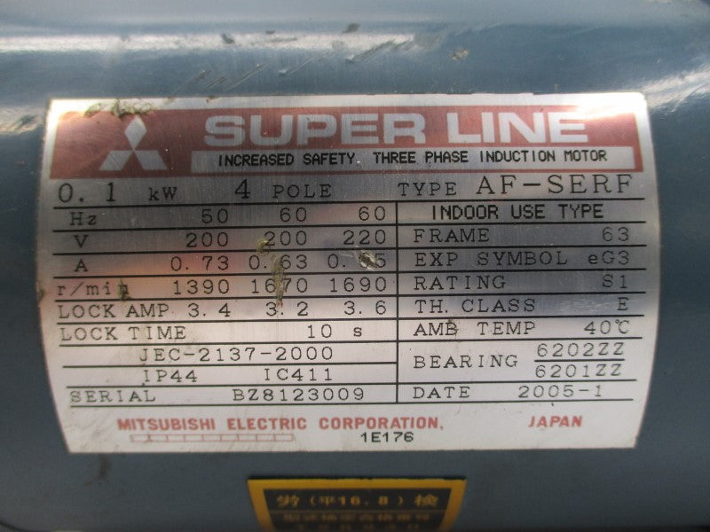 MITSUBISHI AF-SERF NRXM-90 200/220V 0.73/0.63/0.65A (AS PICTURED) NSNP