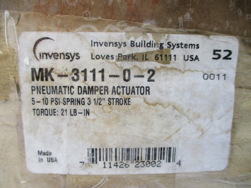 INVENSYS MK-3111-0-2 5-10PSI 3-1/2" NSMP