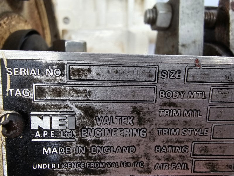 VALTEK ENGINEERING CV-1 ASTMA216WCB 15" UNMP