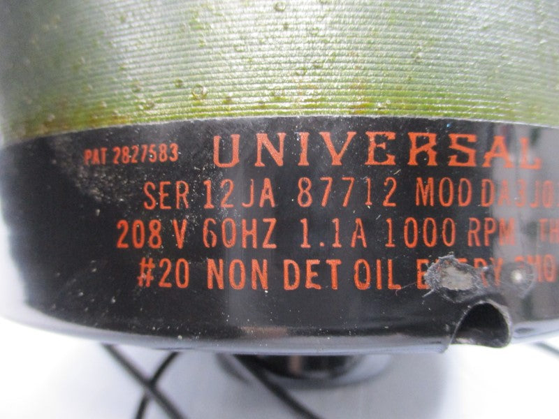 UNIVERSAL ELECTRIC DA3J016N# 208V 1.1A NSNP