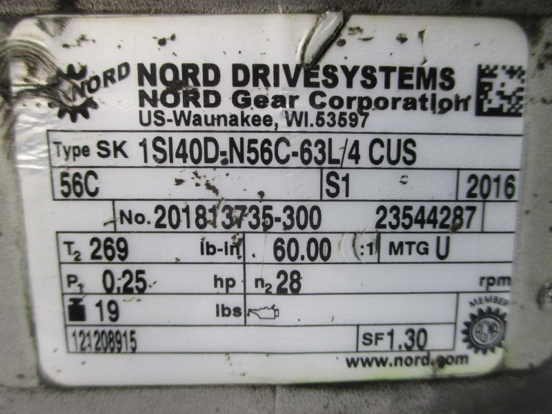 NORD SK1SI40D-N56C-63L/4CUS UNMP